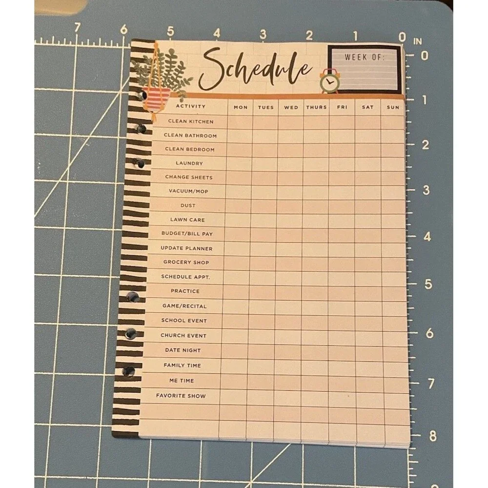 Happy Planner Pen Gear Office Stickers & Weekly Schedule Refill Lot Light Use